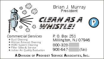 [New Clean-As-A-Whistle Business Card]